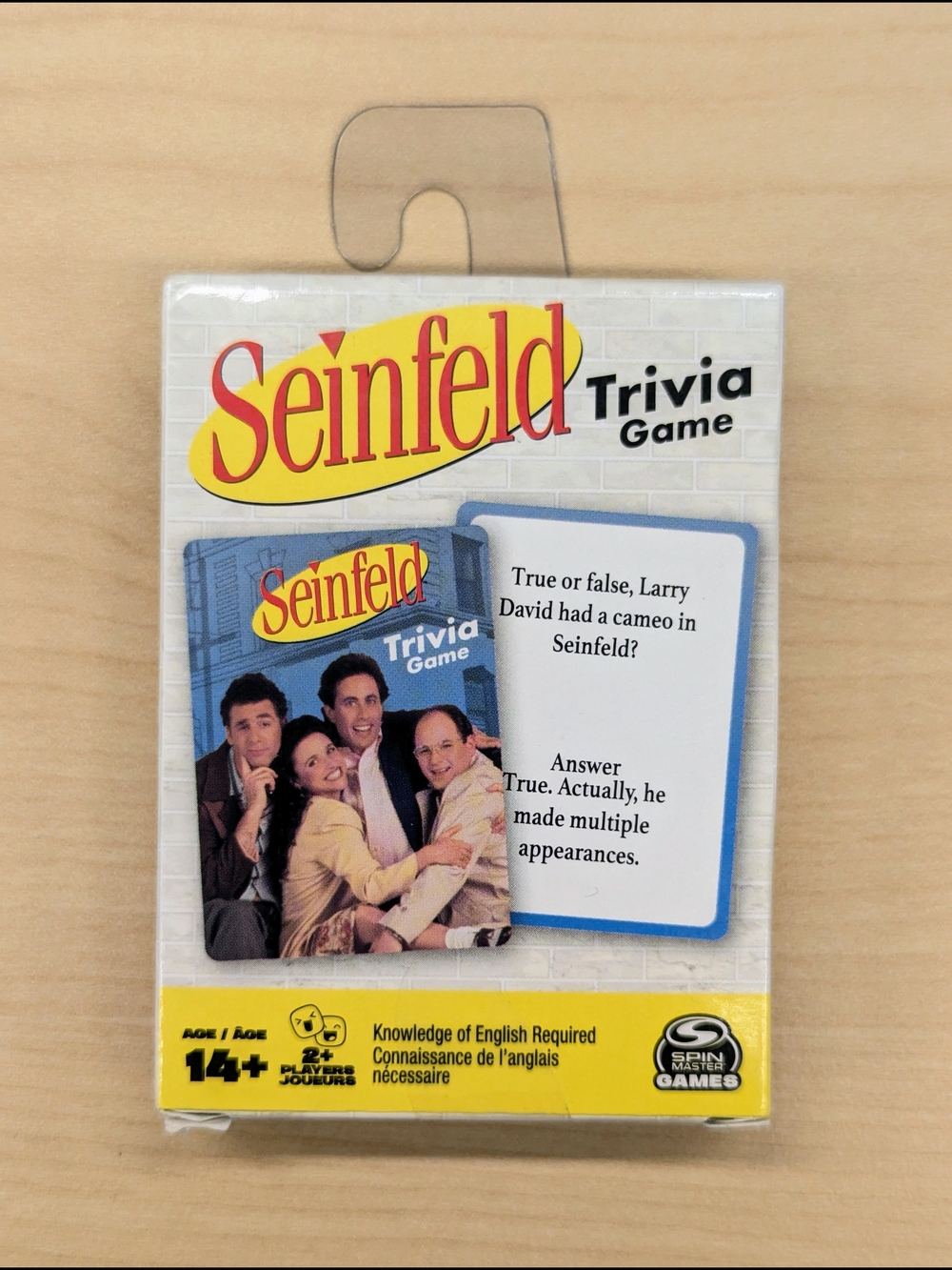 Seinfeld Trivia Game 53 Cards & Instruction Card by Spin Master Games-Sealed